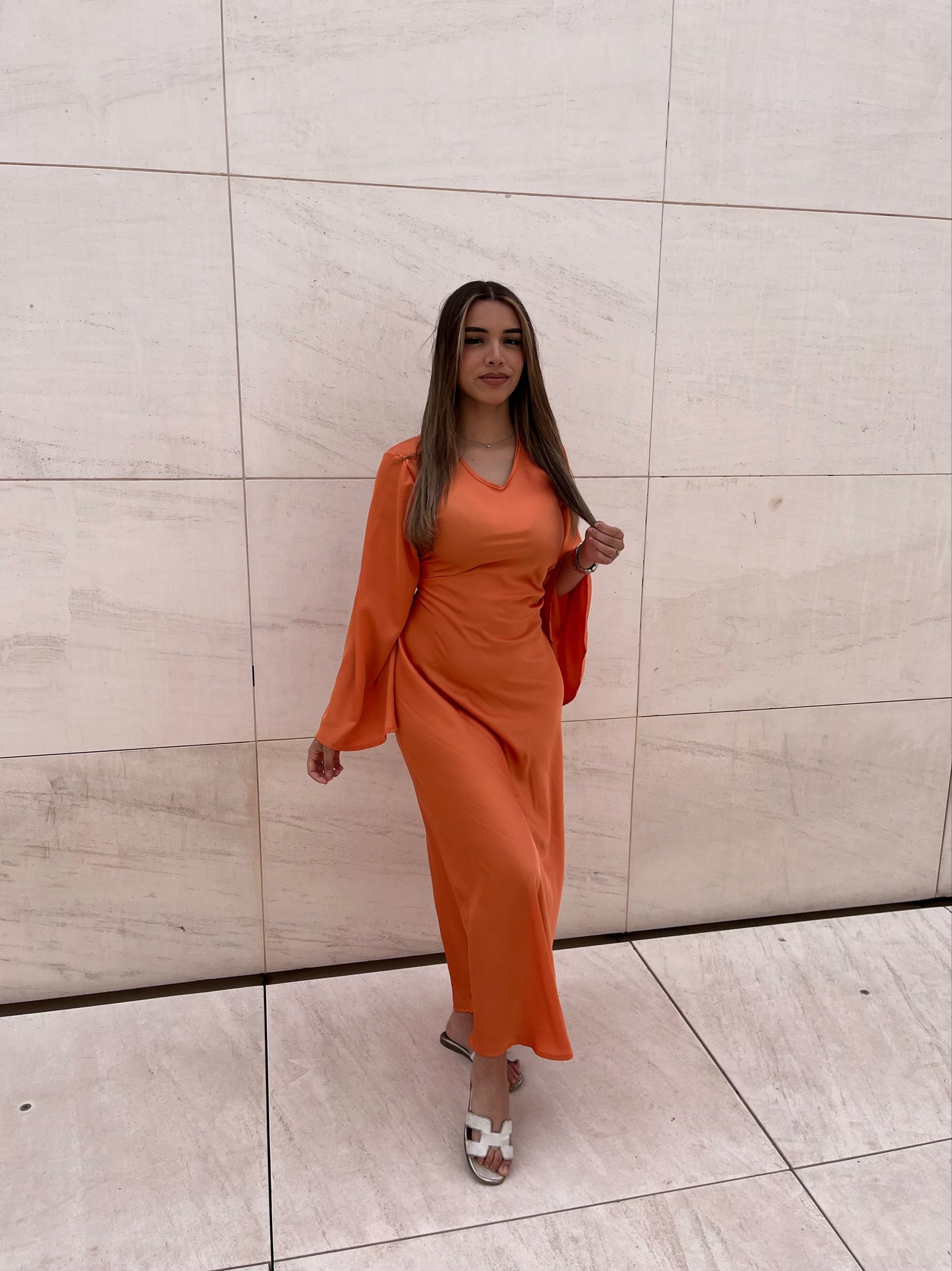 Vestido Lazo Naranja