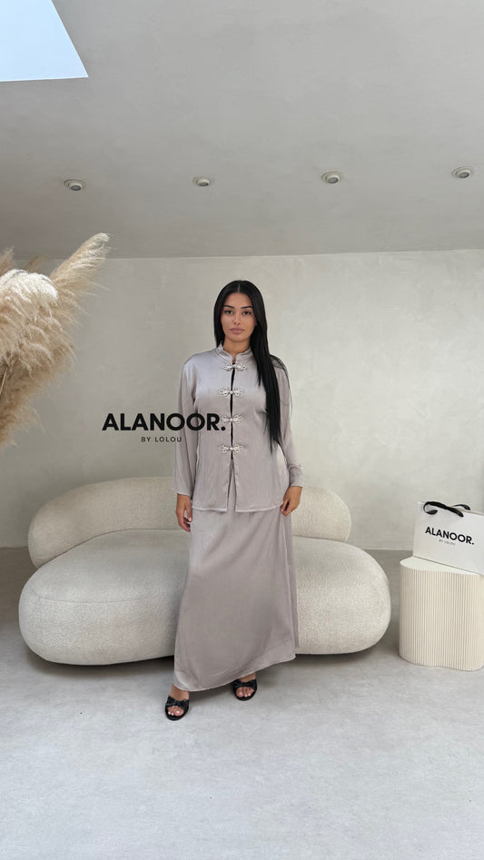 Conjunto Osaka Gris metálico