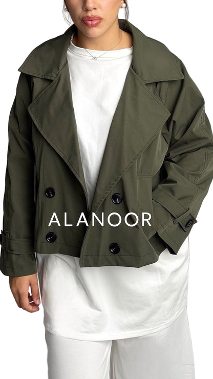 Gabardina corta verde