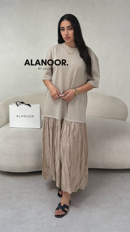 VESTIDO AMIRA TAUPE