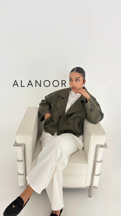 Gabardina corta verde