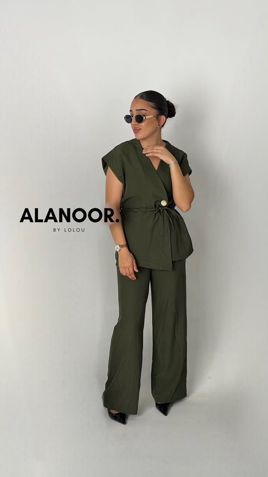 Conjunto cruzado verde
