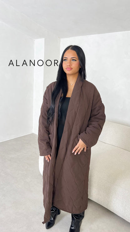 ABRIGO LARGO ACOLCHADO Marrón