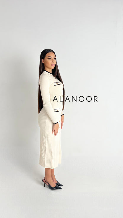 Vestido Sandro botones Beige