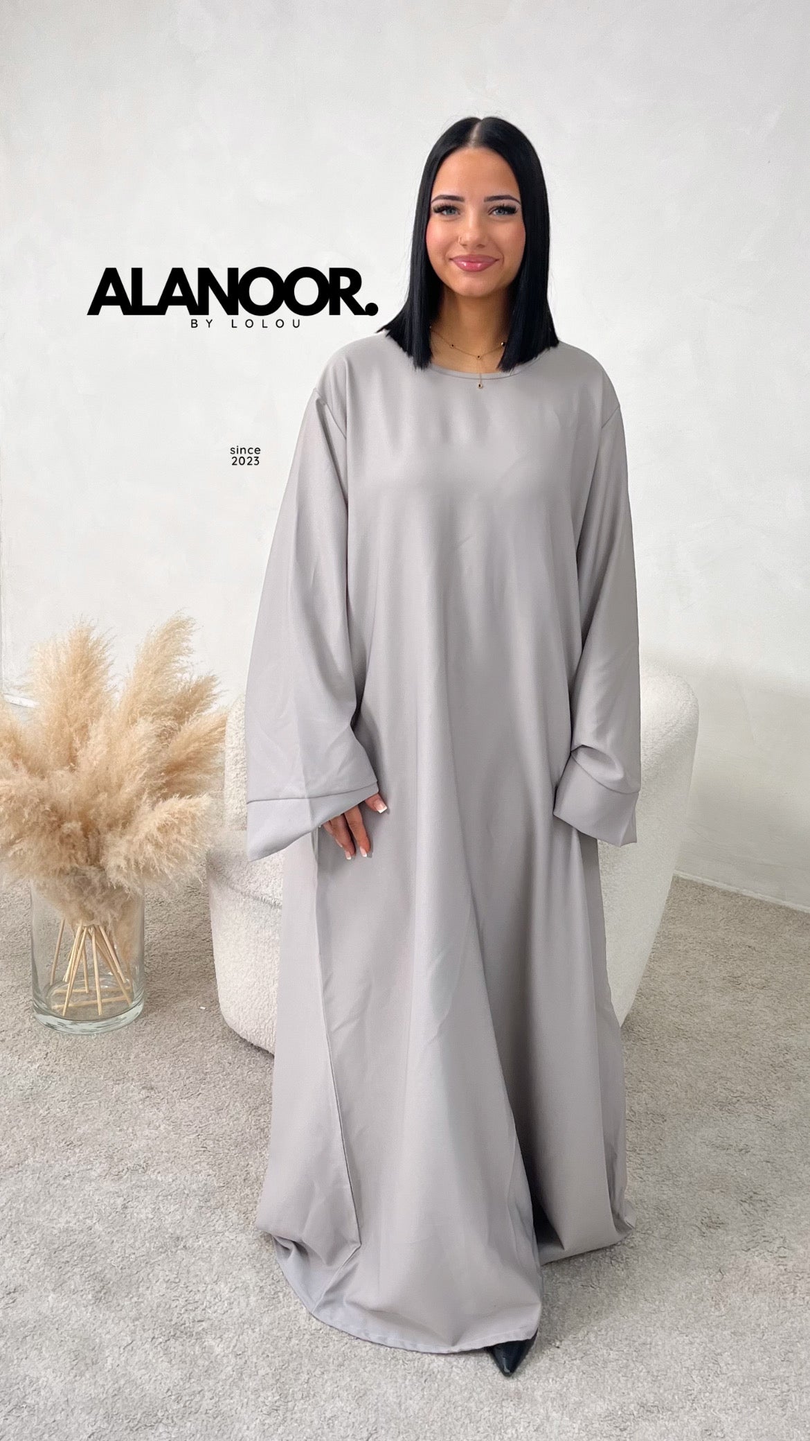 ABAYA QAMAR GRIS