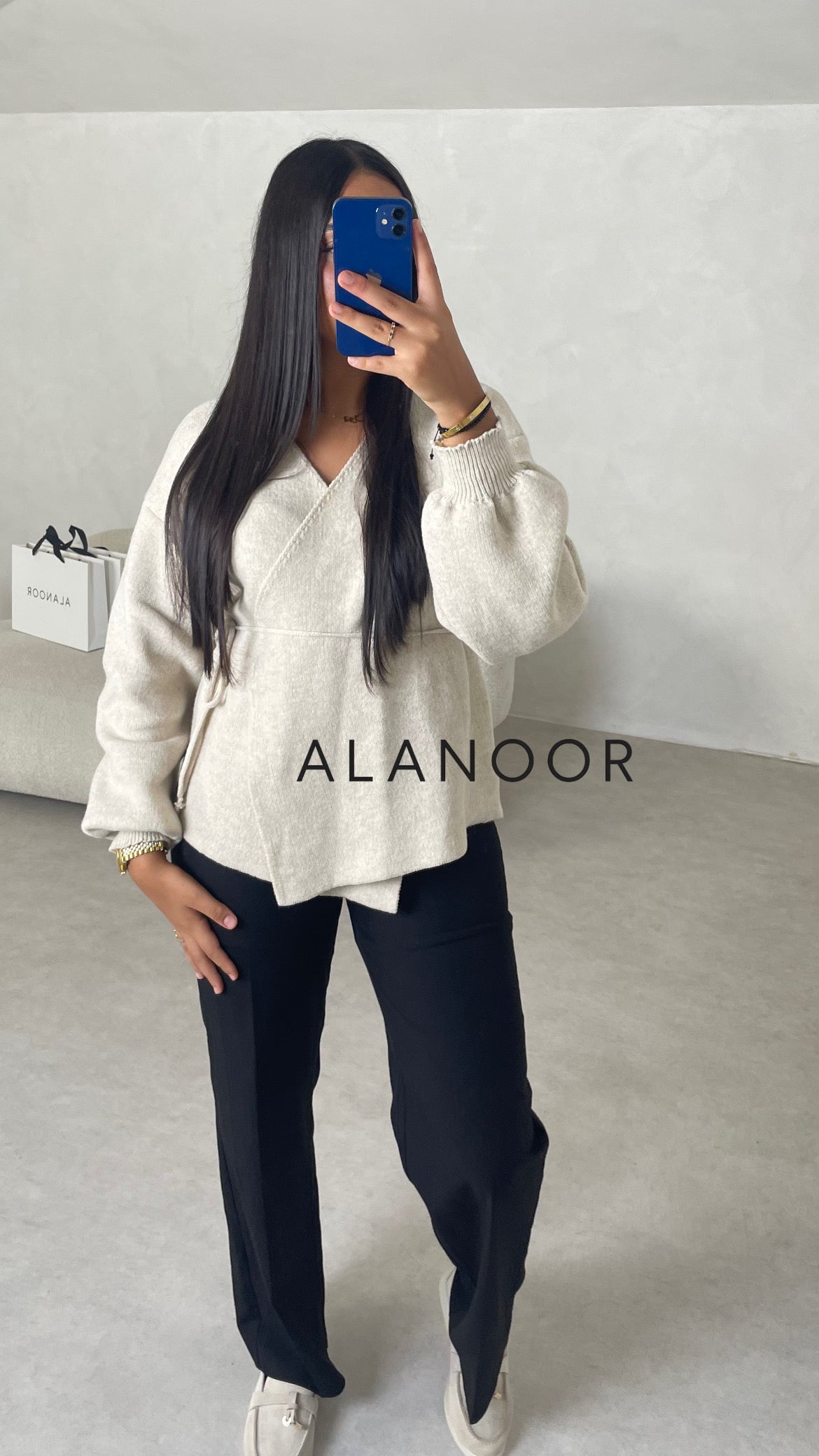 Jersey cruzado Beige