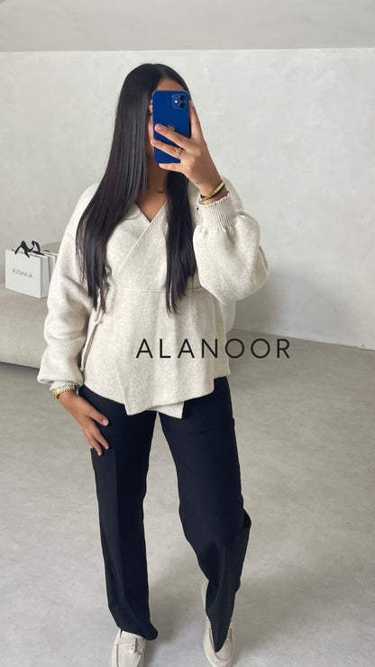 Jersey cruzado Beige