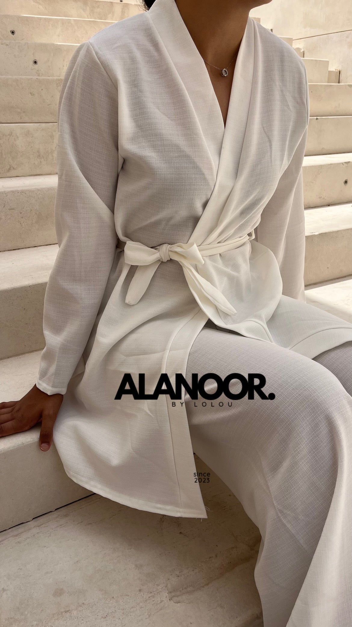 Conjunto kimono Lino Blanco