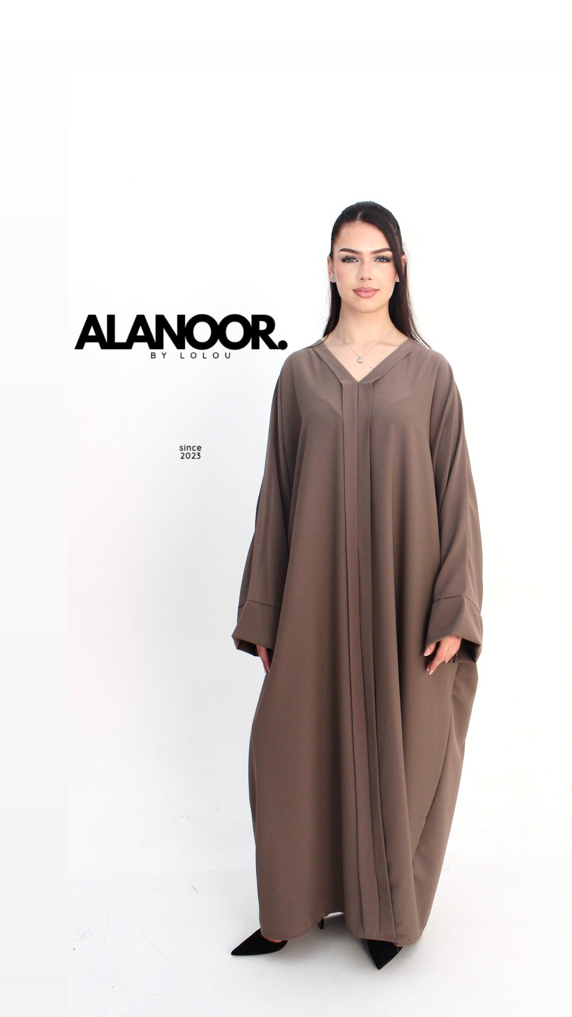 ABAYA FLUIDA TAUPE