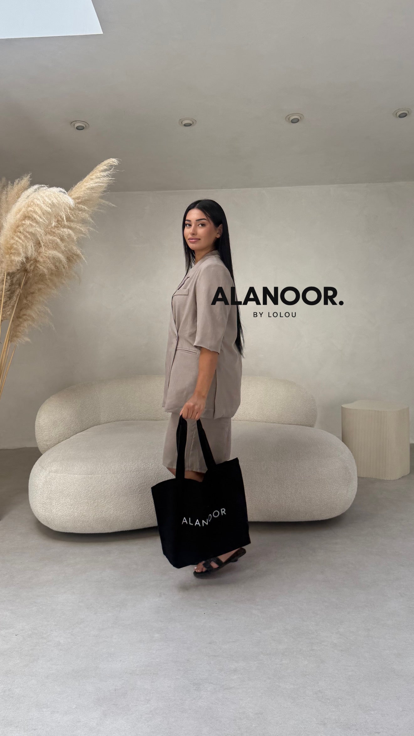 CONJUNTO BLAZER CRUZADO OVERSIZE TAUPE