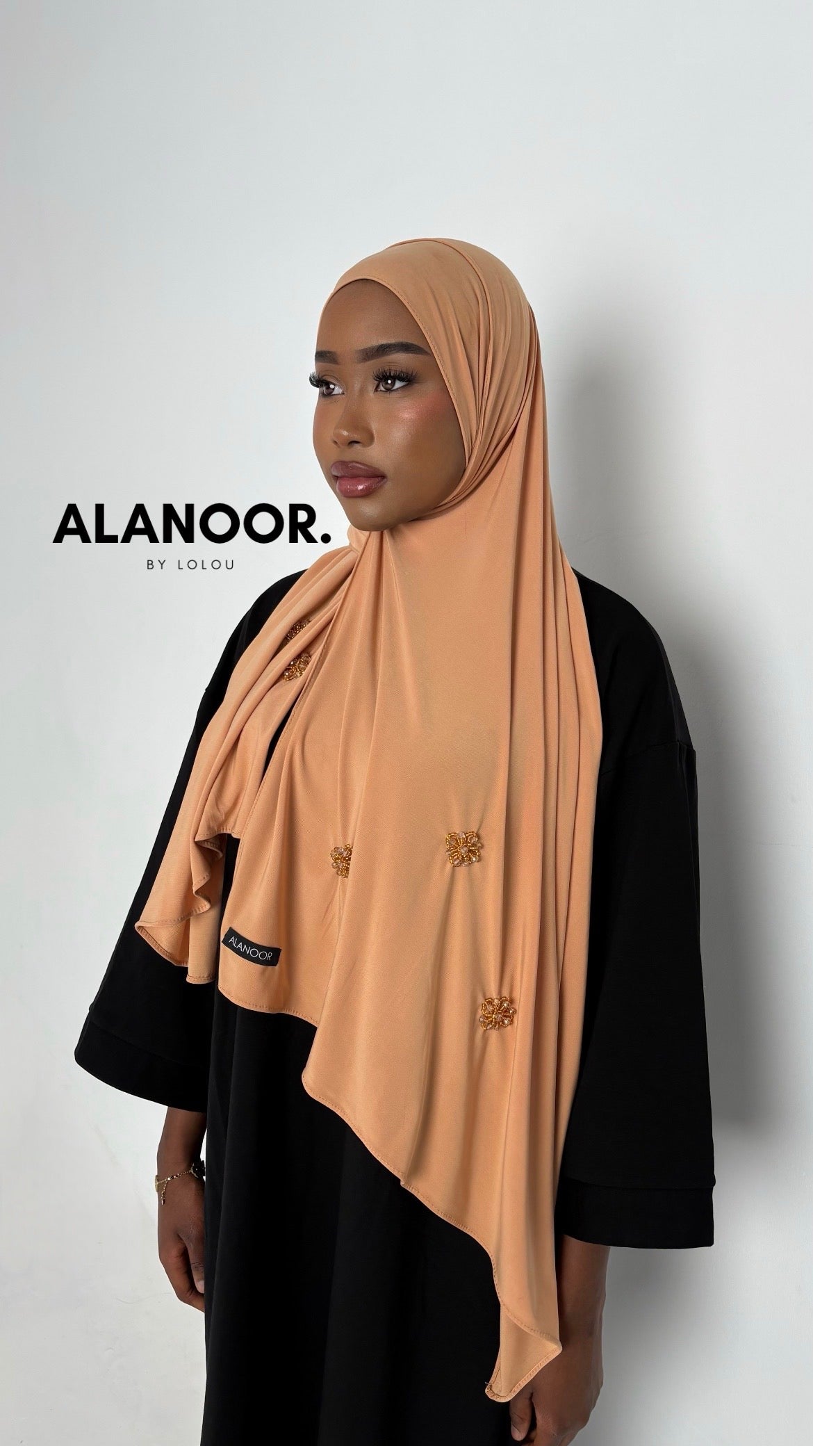 Hijab Jersey Premium salmón
