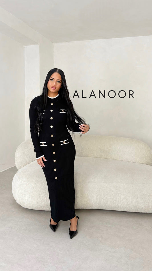 Vestido Sandro botones Negro