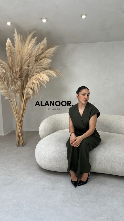 Conjunto cruzado verde