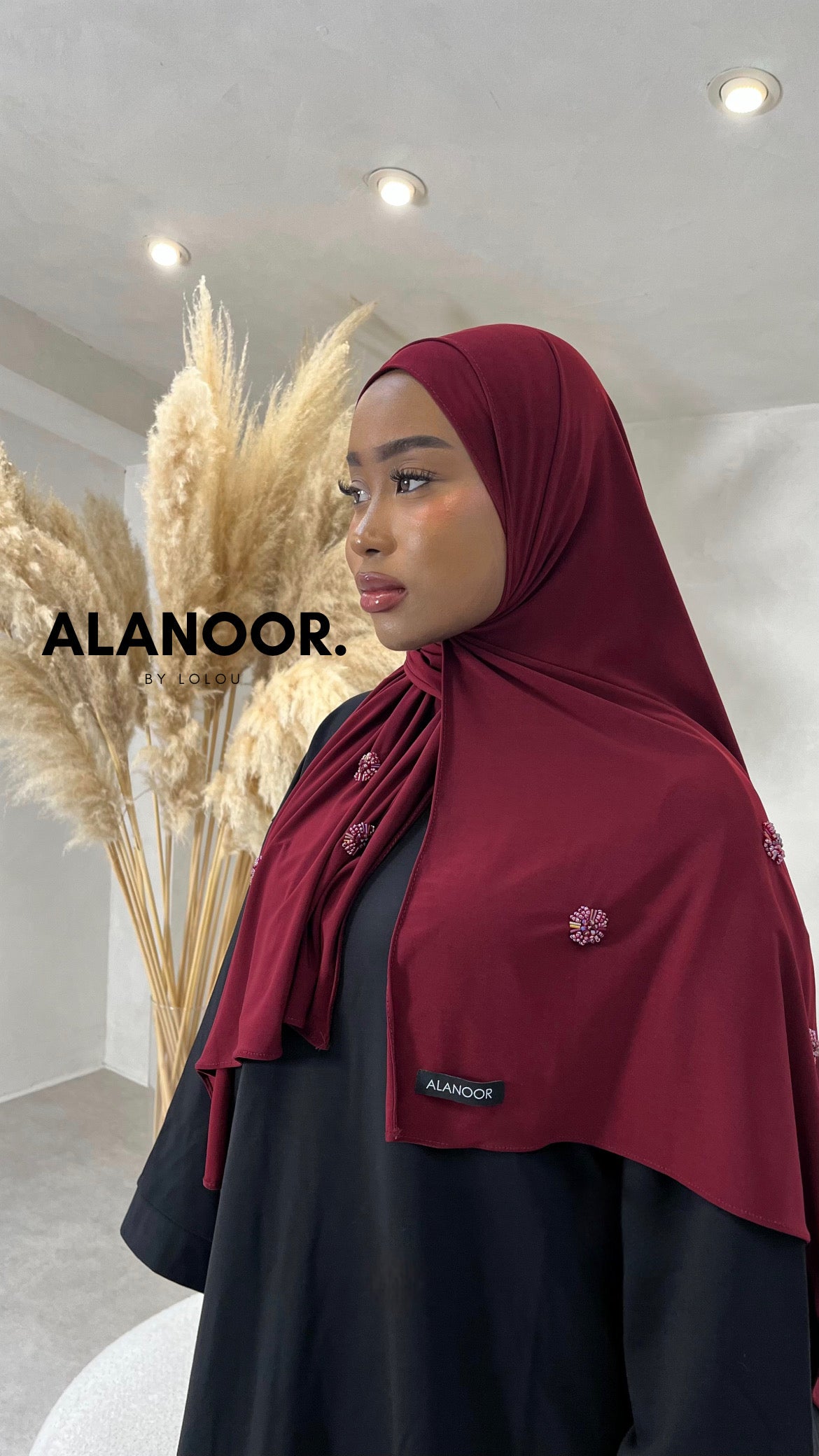 Hijab Jersey Premium Burdeos
