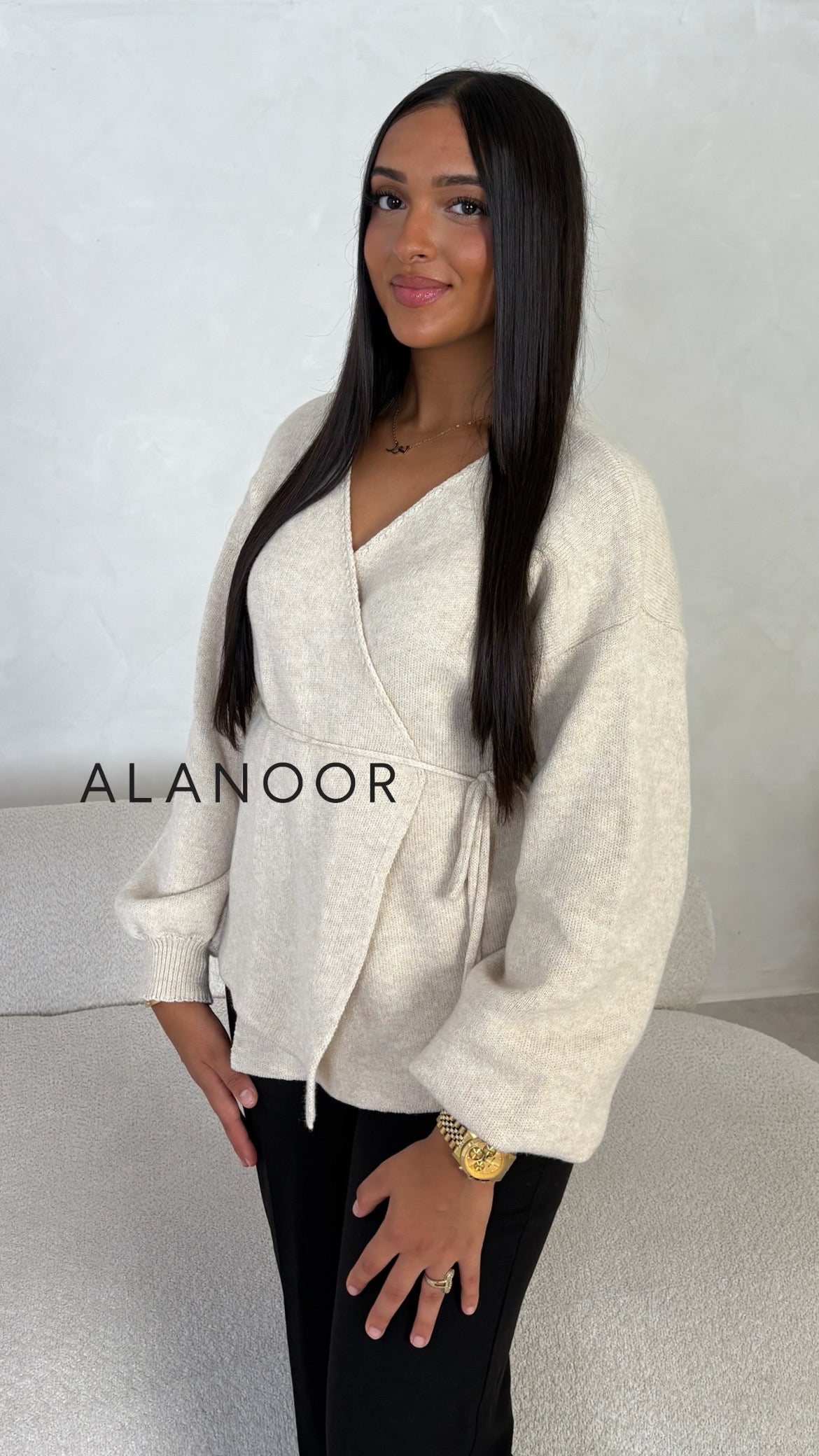 Jersey cruzado Beige