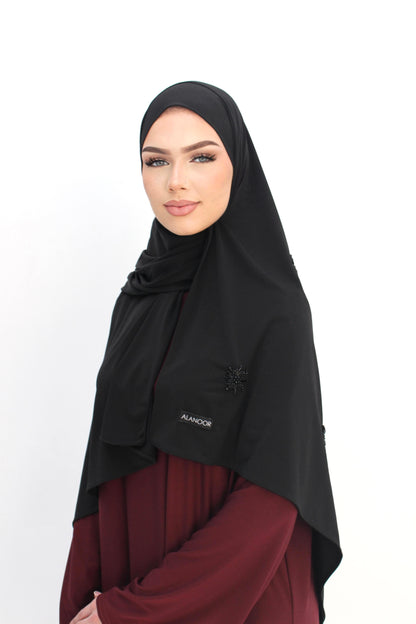 Hijab Jersey Negro