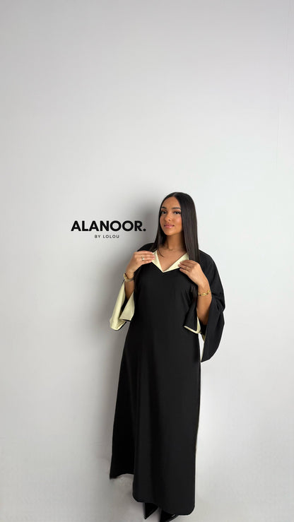 VESTIDO NOOR BICOLOR NEGRO