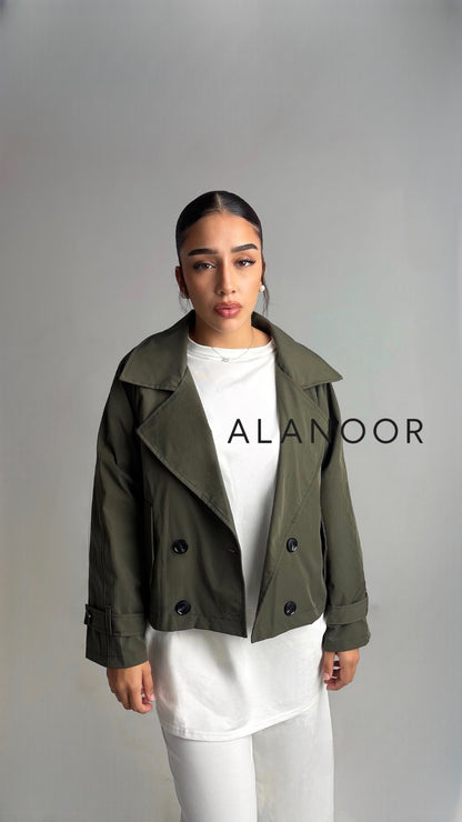 Gabardina corta verde