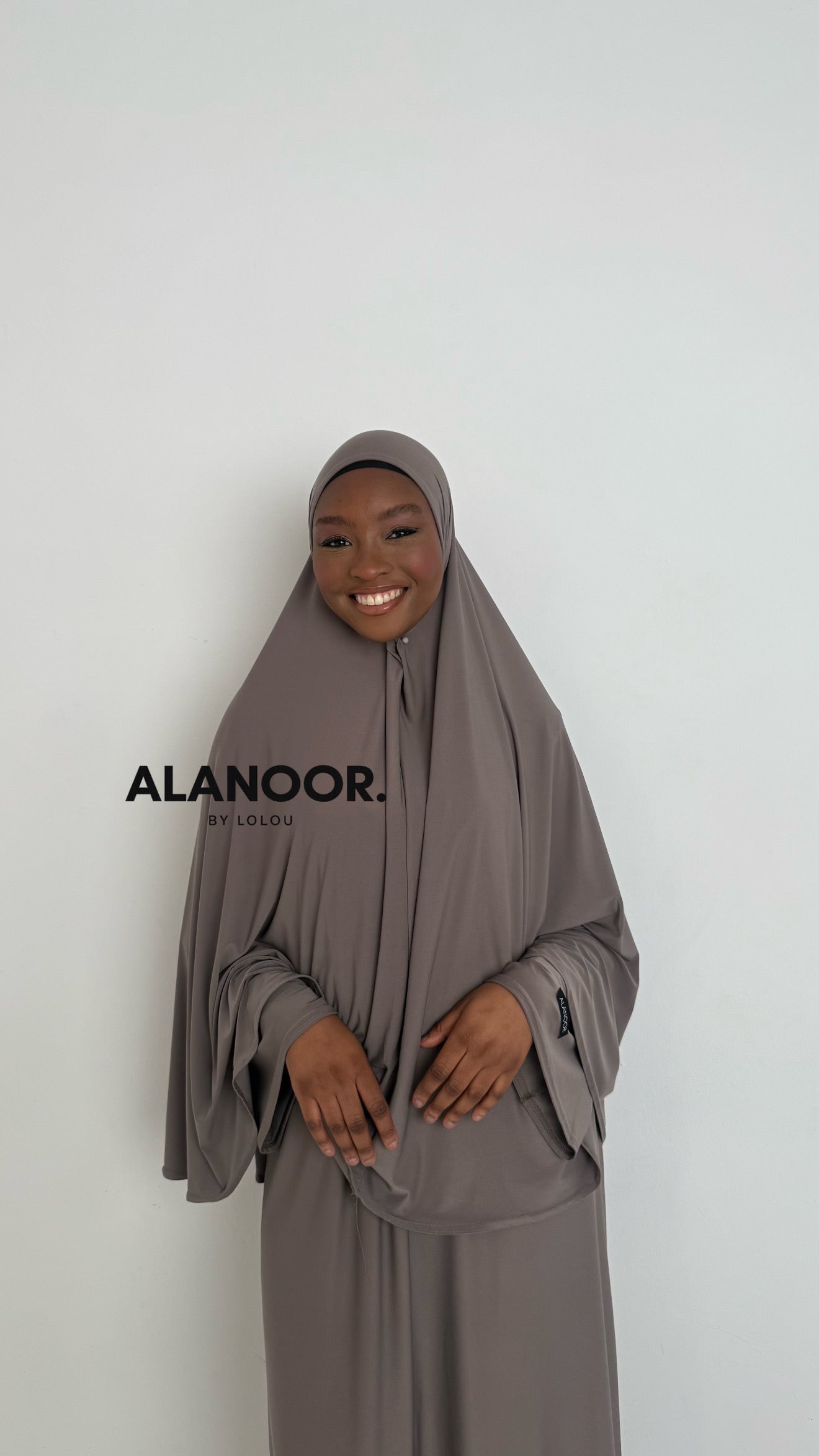 CONJUNTO KHIMAR JERSEY GREY