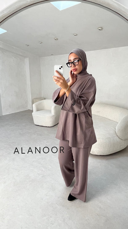 CONJUNTO OVERSIZE TAUPE