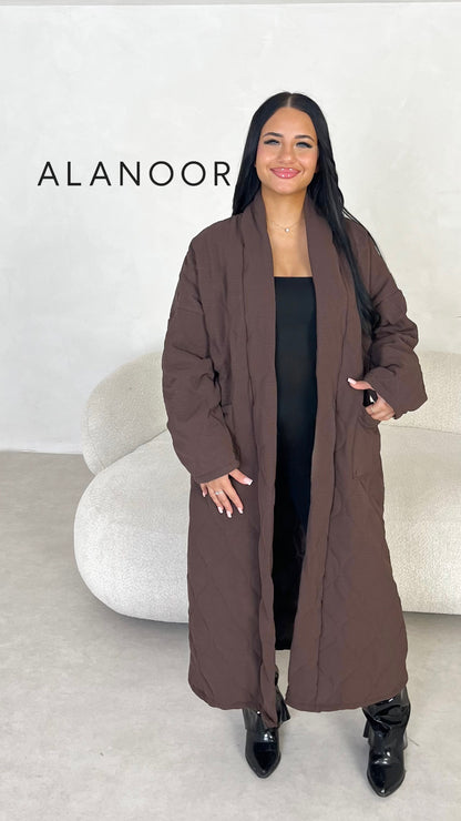 ABRIGO LARGO ACOLCHADO Marrón