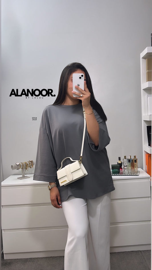 Camiseta oversize gris