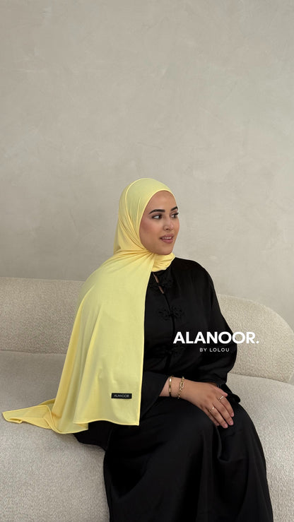 Hijab jersey premium amarillo pastel