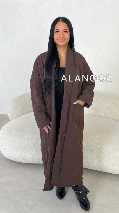 ABRIGO LARGO ACOLCHADO Marrón