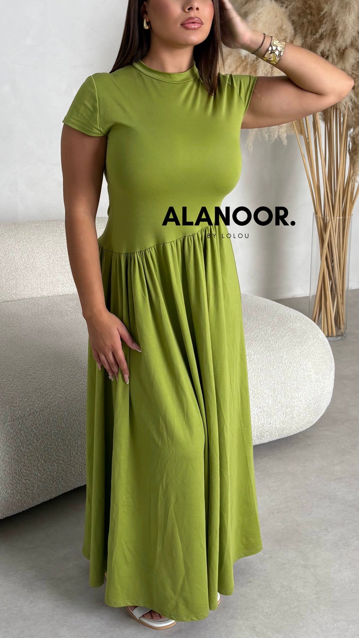 Vestido V verde