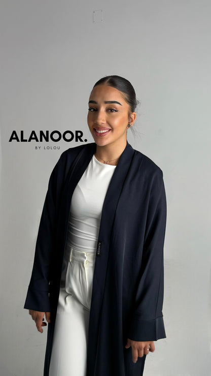 Kimono largo azul marino