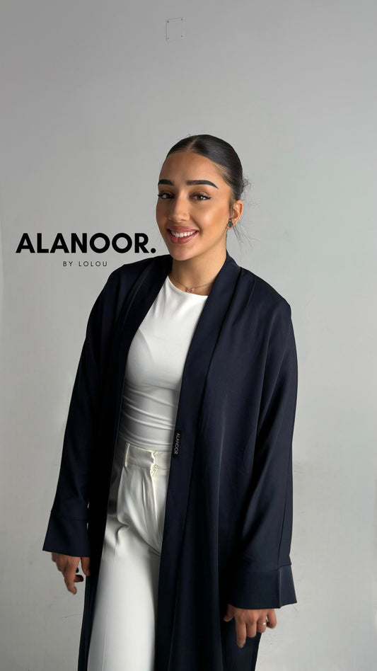 Kimono largo azul marino