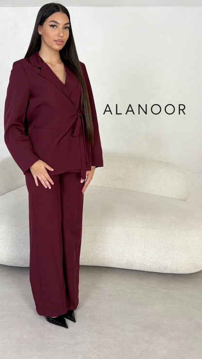 Conjunto lazo Burdeos