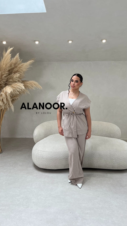 Conjunto cruzado Taupe