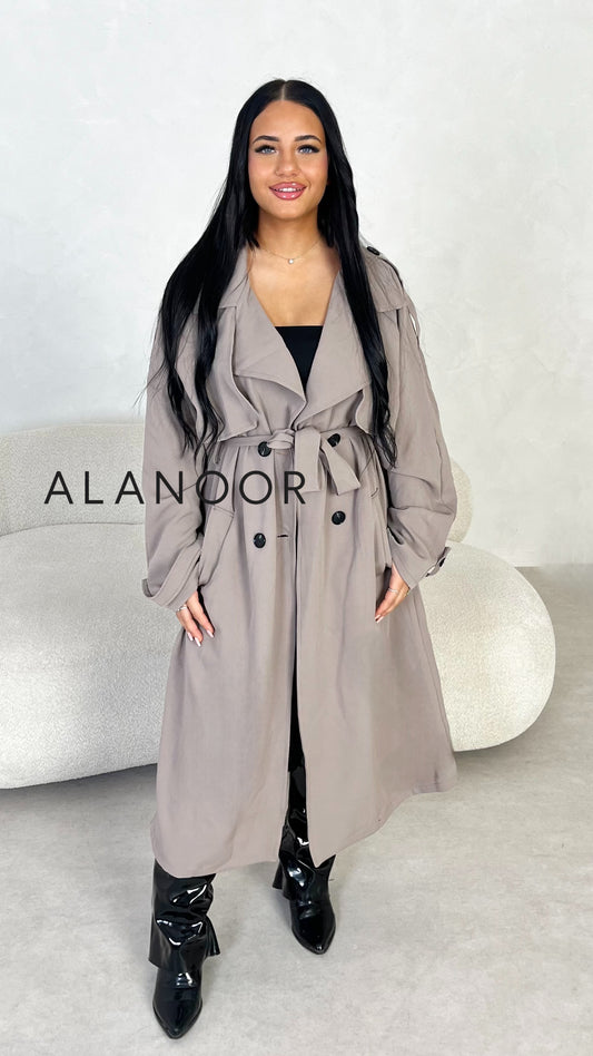 GABARDINA LARGA TAUPE