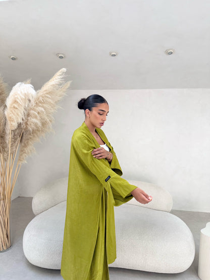 Kimono largo verde lima