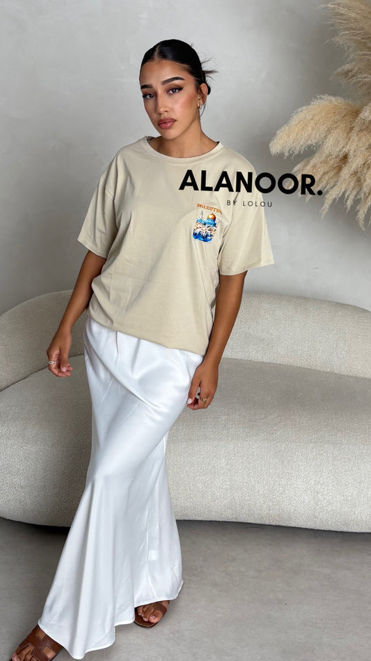 Camiseta OVERSIZE PALESTINE BEIGE