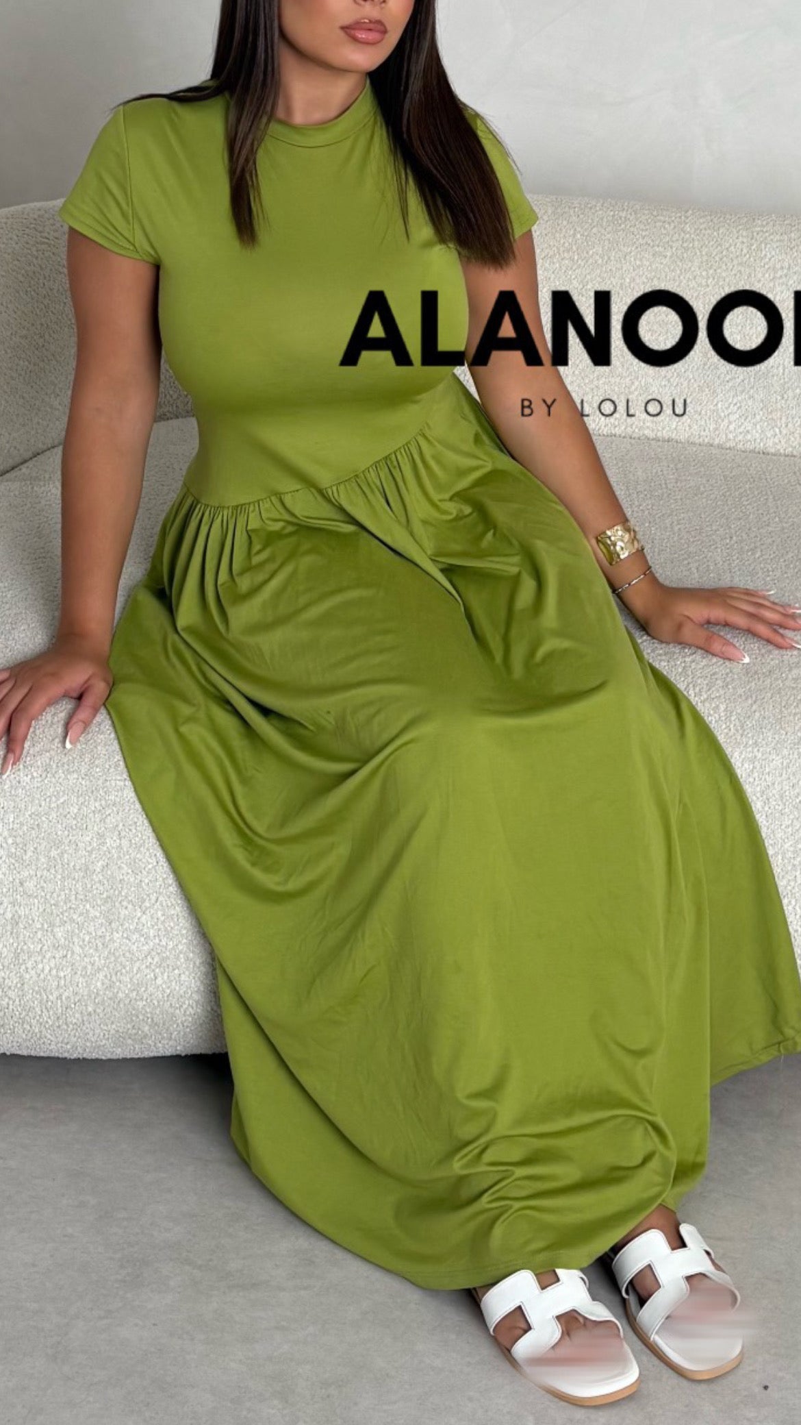 Vestido V verde