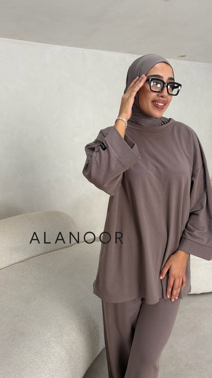 CONJUNTO OVERSIZE TAUPE