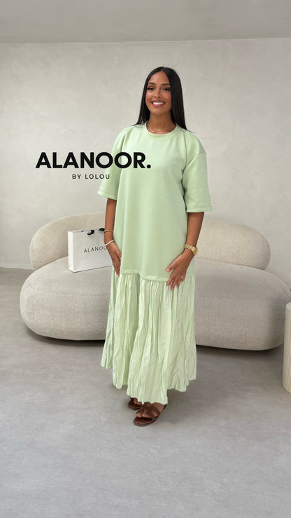 VESTIDO AMIRA VERDE PASTEL
