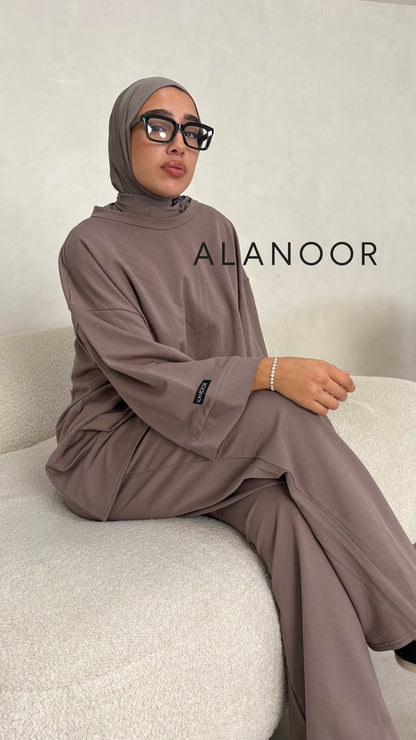 CONJUNTO OVERSIZE TAUPE