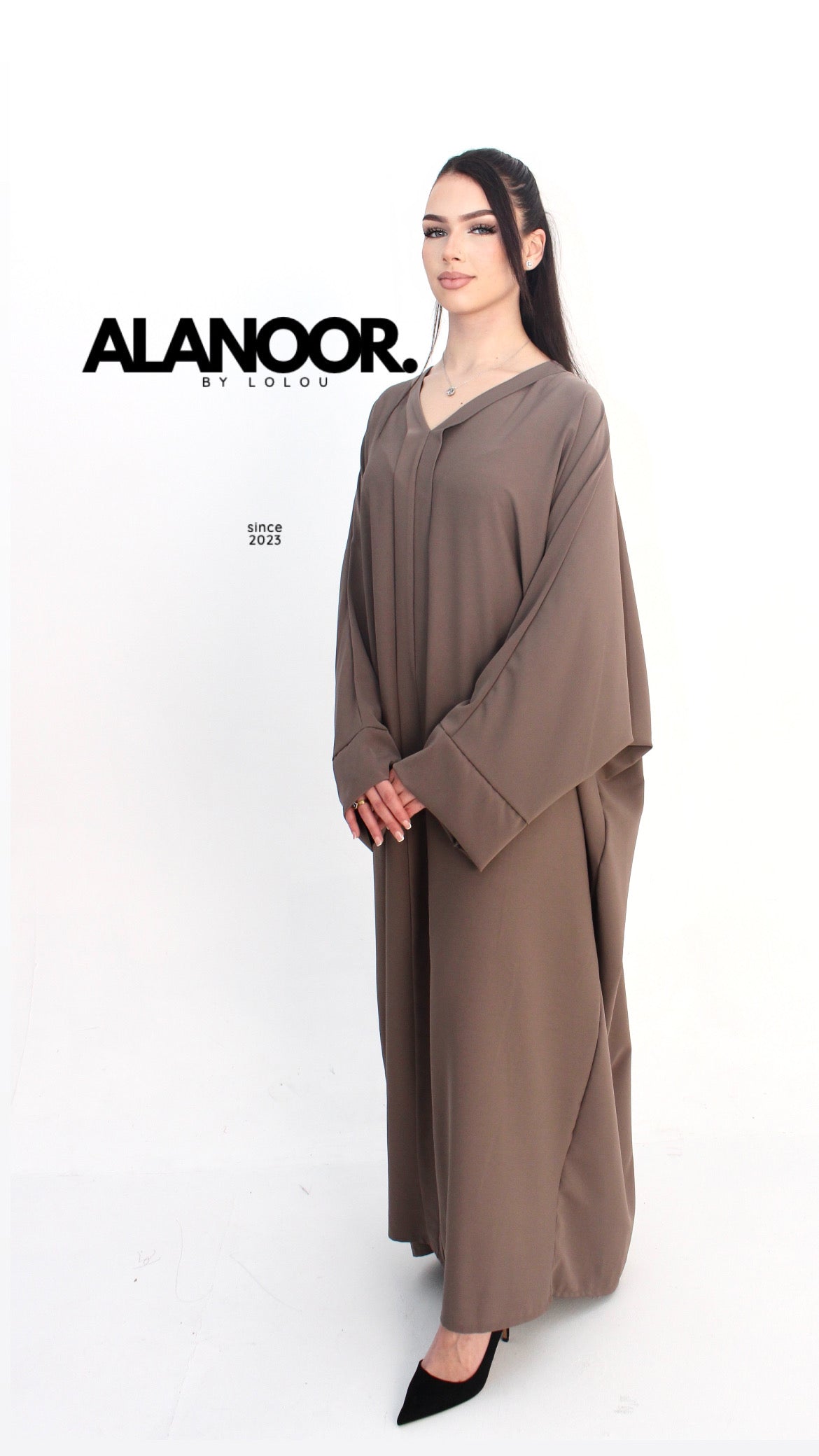 ABAYA FLUIDA TAUPE