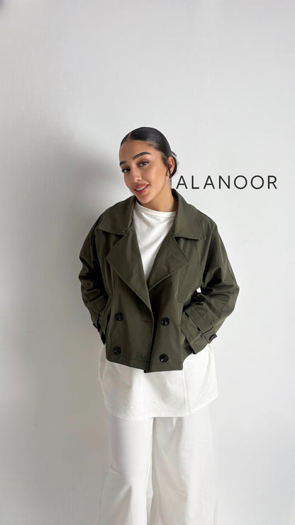 Gabardina corta verde