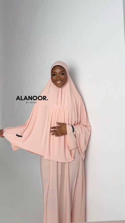 CONJUNTO KHIMAR JERSEY ROSA PASTEL