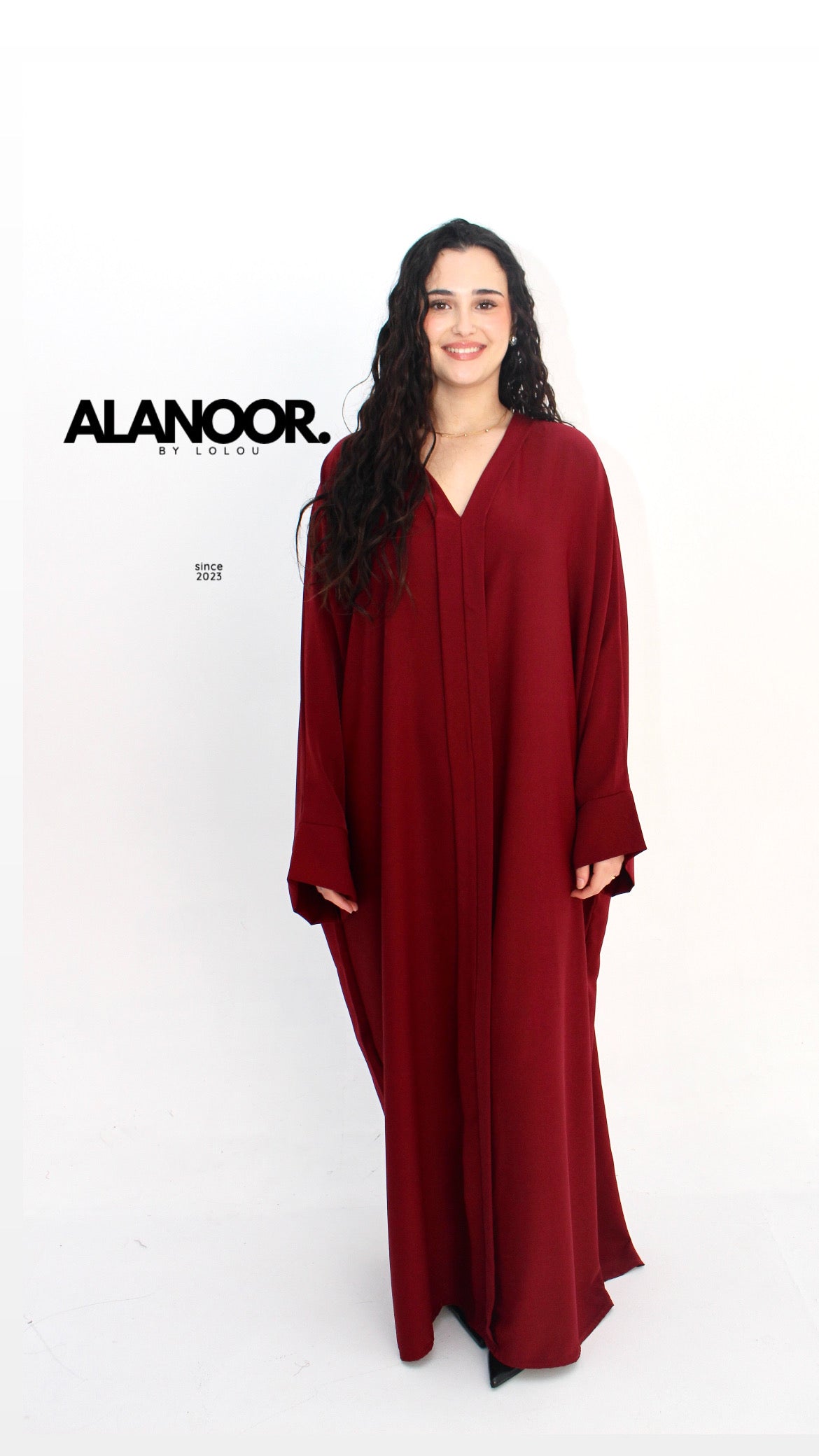 ABAYA FLUIDA GRANATE BURDEOS