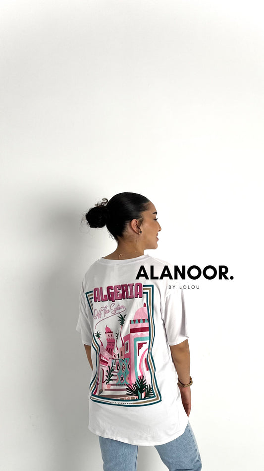 CAMISETA OVERSIZE ALGERIA BLANCO