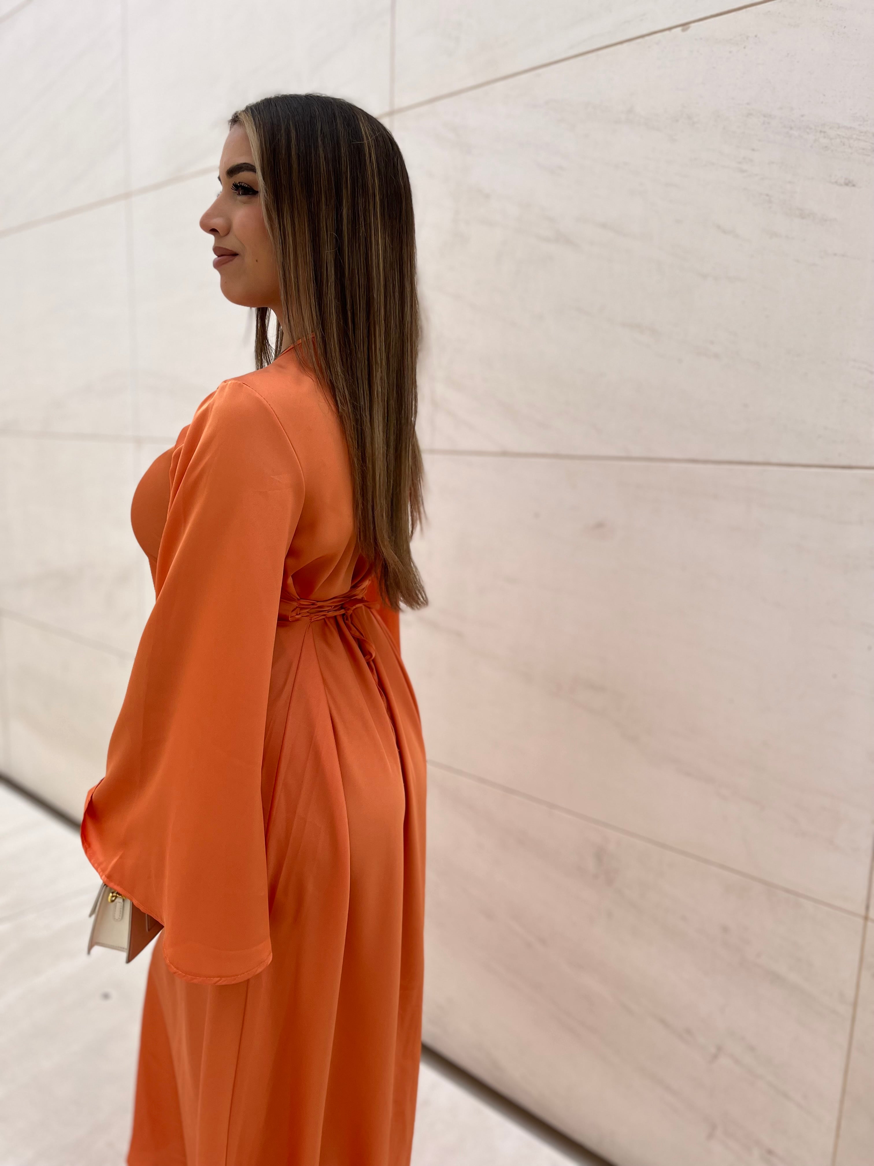 Vestido Lazo Naranja