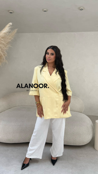 BLAZER OVERSIZE MANGA CORTA AMARILLO