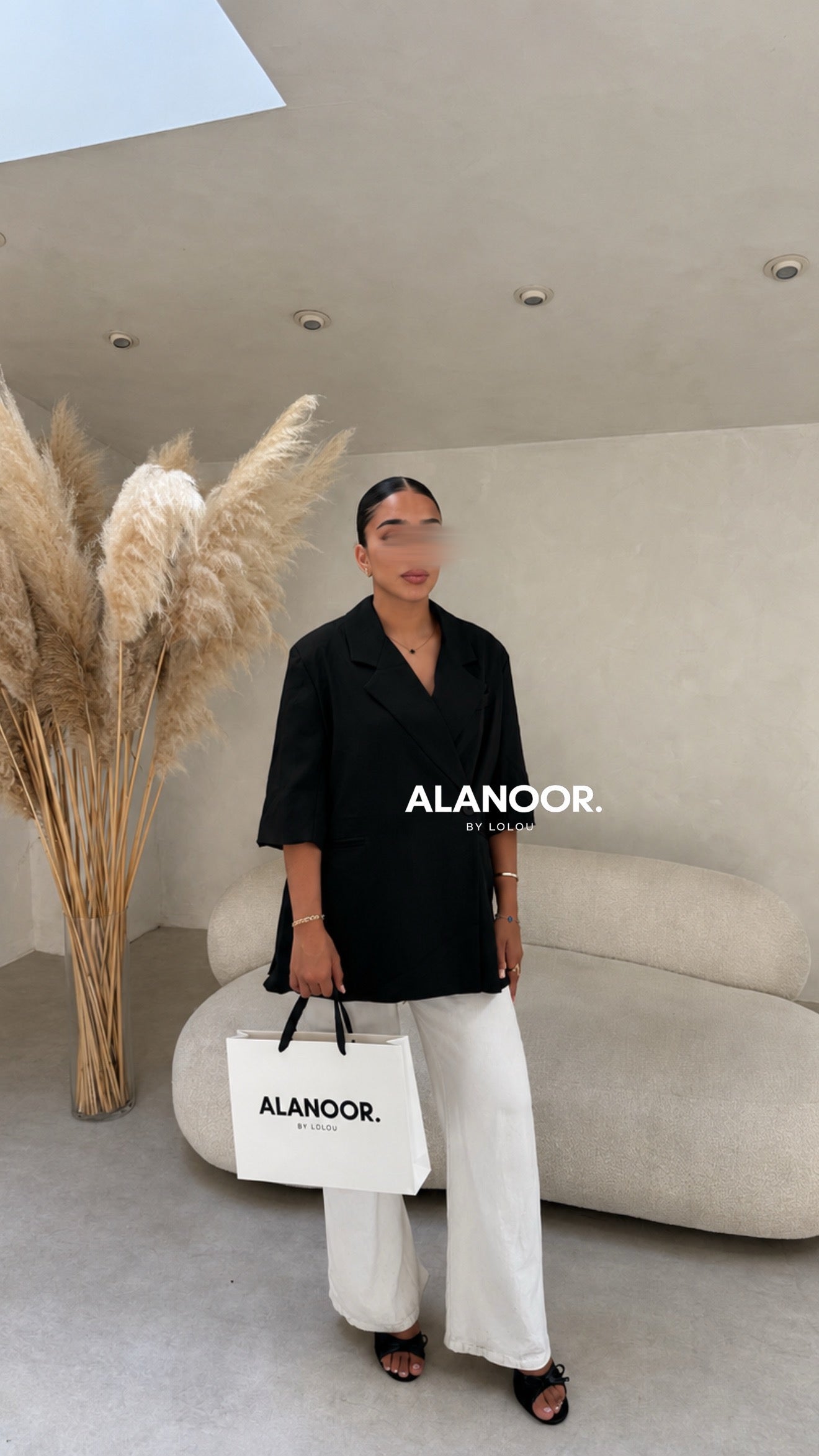 BLAZER OVERSIZE MANGA CORTA NEGRO