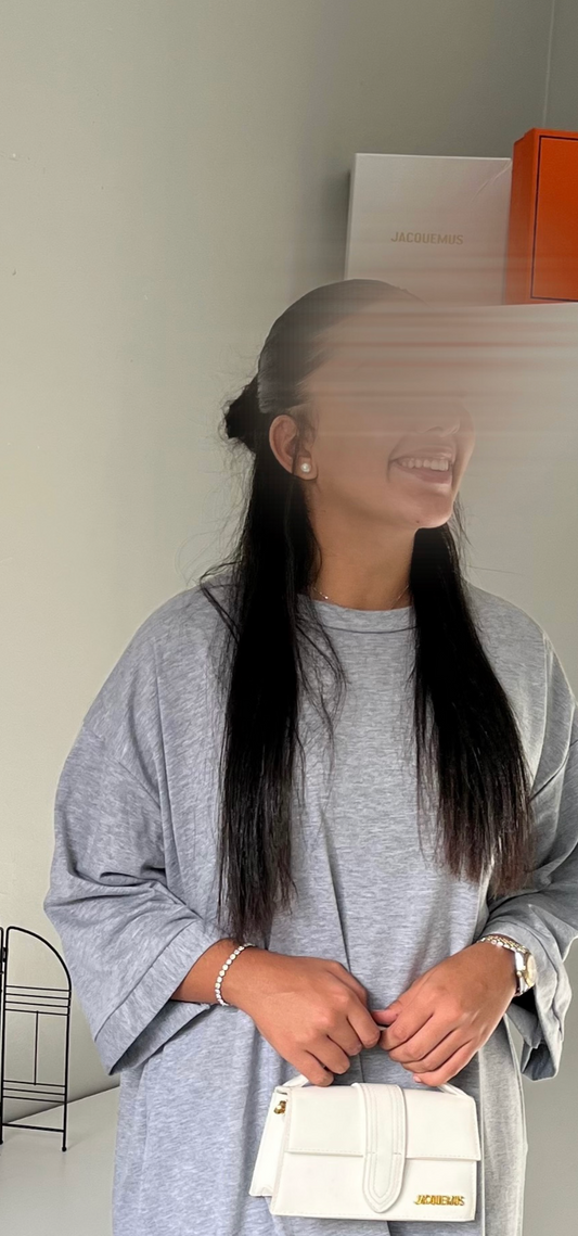 Camisa Oversize gris Claro
