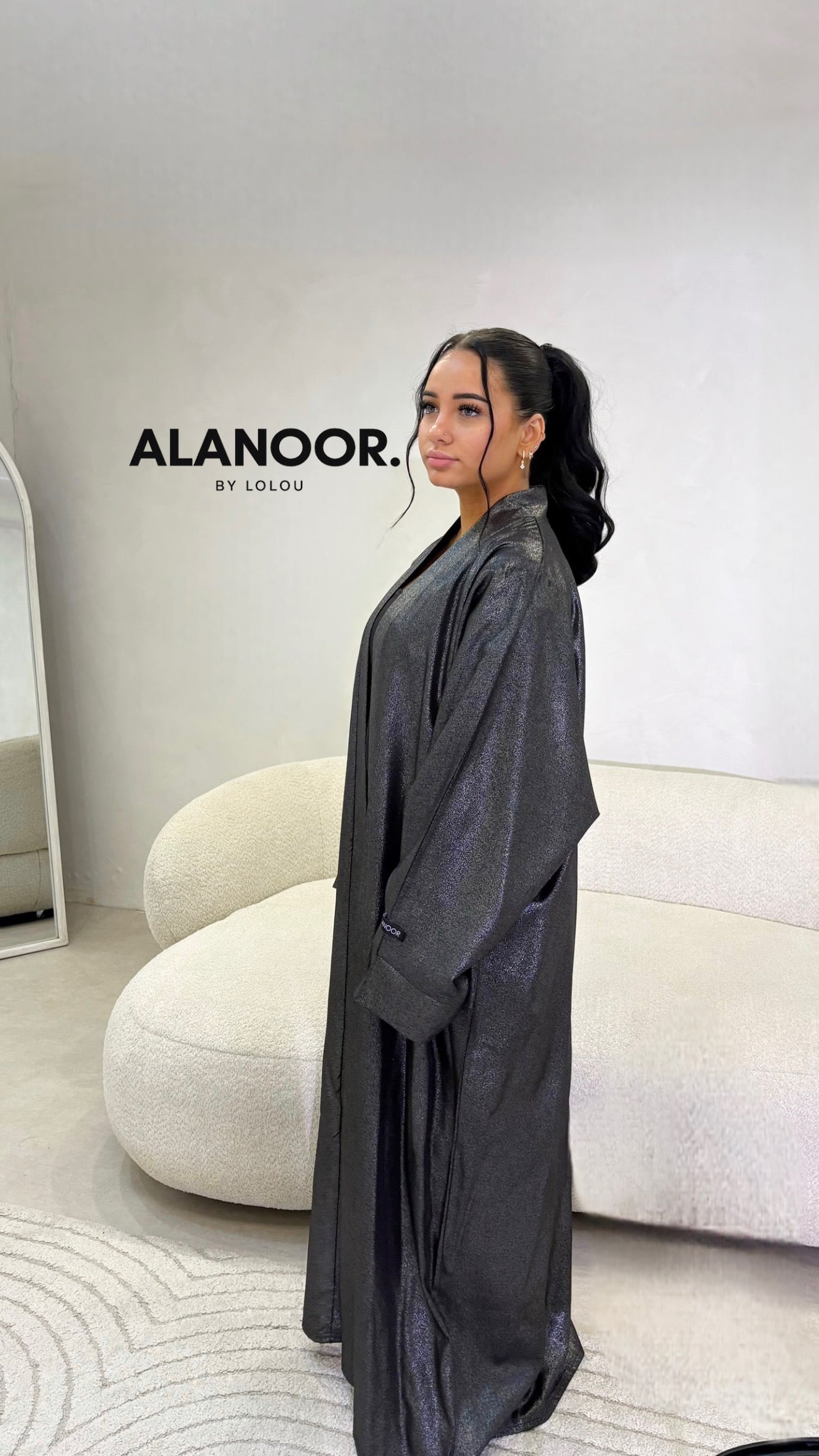 Kimono Negro elegante brillo